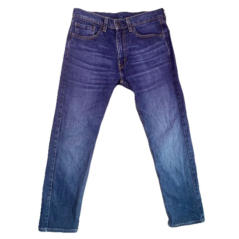 Men's Levi's 505 Regular Fit Straight Leg Cotton Jeans 32x30 Med Dark Wash